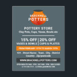 Prospectus 11,4 Cm X 14,2 Cm Earthen Pot Design, Pottery Store, Potters Advert<br><div class="desc">Earthen Pot Design,  Pottery Store,  Potters Publicité Flyers Par Le Magasin Carte de visite.</div>