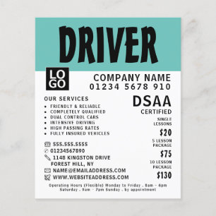 Prospectus 11,4 Cm X 14,2 Cm École moderne de conduite audacieuse, instructeur