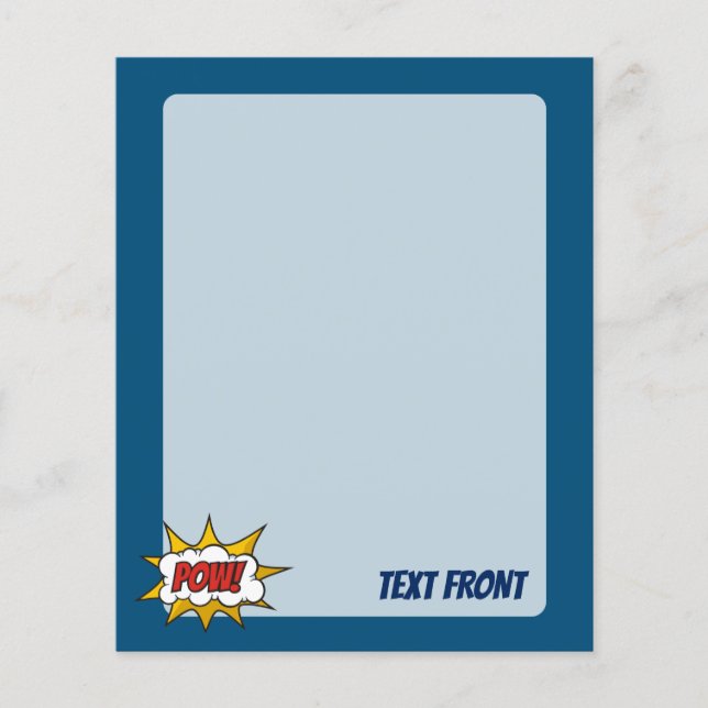 Prospectus 11,4 Cm X 14,2 Cm Effet audio comique Pow (Devant)