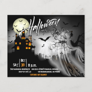 Prospectus 11,4 Cm X 14,2 Cm Éffrayant Halloween Party Invitation Flyer