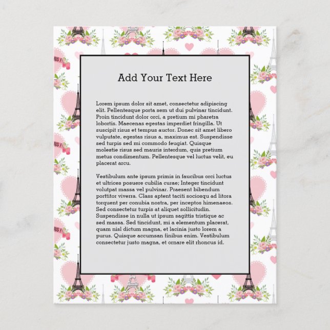 Prospectus 11,4 Cm X 14,2 Cm Eiffel Tower (Devant)