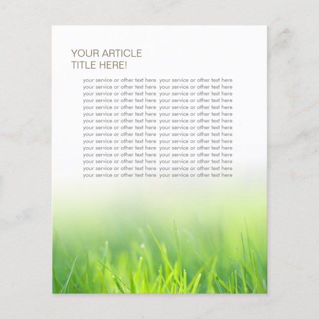 Prospectus 11,4 Cm X 14,2 Cm Élégant Dentaire Vert Grass frais (Devant)