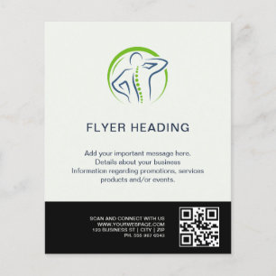 Prospectus 11,4 Cm X 14,2 Cm Élégant Flyer de Chiropraticien   Nous vous appréc