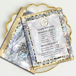 Prospectus 11,4 Cm X 14,2 Cm Elegant Gold Silver Holograph Unique Glitter<br><div class="desc">Elegant Gold Silver Holograph Unique Glitter Flyer.</div>