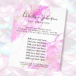 Prospectus 11,4 Cm X 14,2 Cm elegant hot pink watercolor faux glitter<br><div class="desc">beauty salon professional makeup artist flyer</div>