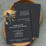 Prospectus 11,4 Cm X 14,2 Cm Elégant noir Faux Or Floral Beauty Maquillage<br><div class="desc">Design modèle élégant pour les professionnels de la beauté (maquillage,  cosmétologie,  beauté consultant). Design floral simple et élégant avec motif de fleur d'or. Si vous avez besoin d'aide pour customiser ce produit,  veuillez nous contacter.</div>
