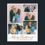 Prospectus 11,4 Cm X 14,2 Cm Élégant Script 5 photo Collage flyer de Noël<br><div class="desc">Calligraphie minimaliste et élégante Gold Script 5 Photo Collage "Joyeux Noël" Script Holiday pas cher et abordable mince prospectus en or blanc. Ce modèle design festif, simple et fantaisiste de quatre (5) vacances photo présente un joli montage photo en grille et dit "Joyeux Noël"! Le texte de bienvenue "Joyeux Noël"...</div>