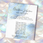 Prospectus 11,4 Cm X 14,2 Cm elegant watercolor faux glitter<br><div class="desc">beauty salon professional makeup artist flyer</div>