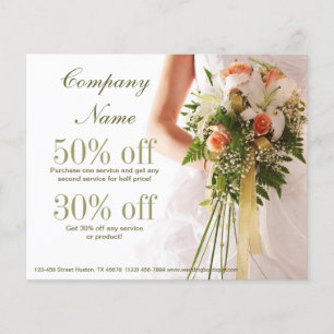 Prospectus 11,4 Cm X 14,2 Cm élégant wedding planner de bouquet de mariée