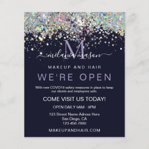 Prospectus 11,4 Cm X 14,2 Cm Elégante Parties scintillant holographique Nous so