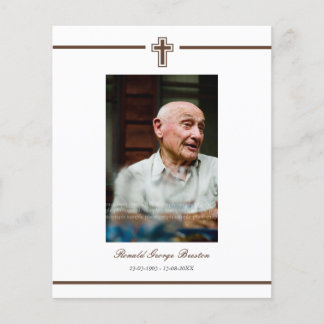 Prospectus 11,4 Cm X 14,2 Cm En souvenir du souvenir - photo de l'avis de décès