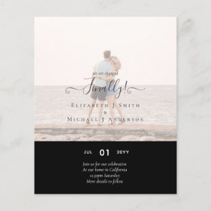 Prospectus 11,4 Cm X 14,2 Cm Enfin Nous sommes Engagés ! PHOTO mariage Faire-pa