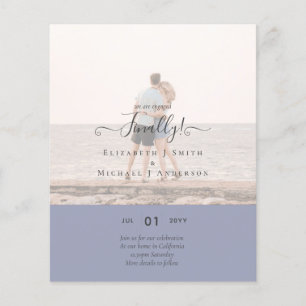 Prospectus 11,4 Cm X 14,2 Cm Enfin nous sommes fiancés ! Annonce de mariage PHO