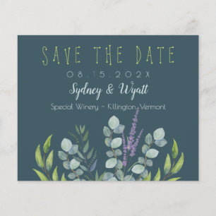 Prospectus 11,4 Cm X 14,2 Cm Enregistrer la date Botanical Eucalyptus Budget Ma