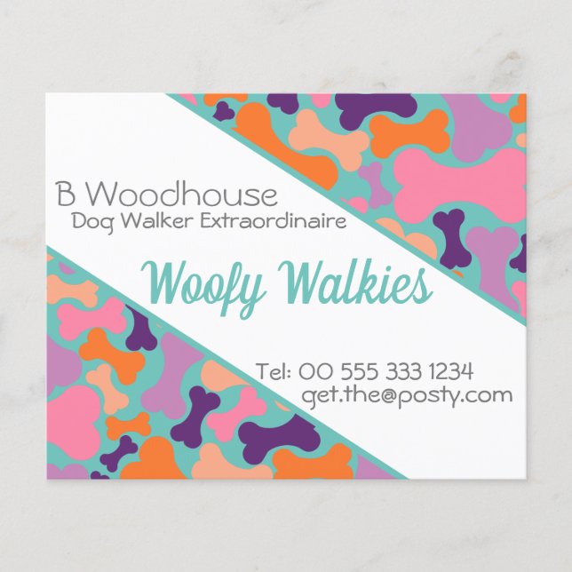 Prospectus 11,4 Cm X 14,2 Cm entreprise de conception osseuse de chien (Devant)