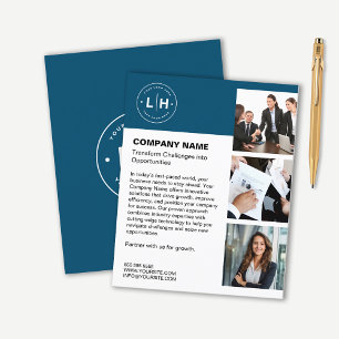 Prospectus 11,4 Cm X 14,2 Cm Entreprise personnalisée moderne