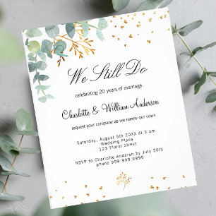 Prospectus 11,4 Cm X 14,2 Cm Eucalyptus vert vow invitation de renouvellement b