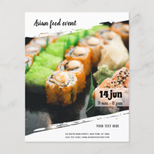 Prospectus 11,4 Cm X 14,2 Cm Événement gastronomique asiatique