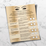 Prospectus 11,4 Cm X 14,2 Cm Extensions Eyelash Exonération de responsabilité d<br><div class="desc">Eyelash Extension Responsabilité Renonciation & Release Form Gold Flyers.</div>