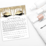 Prospectus 11,4 Cm X 14,2 Cm Eyelash Extension Responsabilité Renonciation Gold<br><div class="desc">conception florenceK</div>