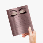 Prospectus 11,4 Cm X 14,2 Cm Eyelash Extension Responsabilité Renonciation Rose<br><div class="desc">conception florenceK</div>
