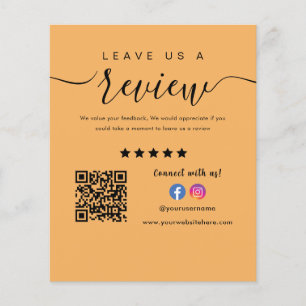 Prospectus 11,4 Cm X 14,2 Cm Facebook Instagram Logo Qr Code Laissez-Nous Un Av