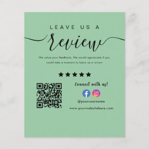 Prospectus 11,4 Cm X 14,2 Cm Facebook Instagram Logo Qr Code Laissez-Nous Un Av