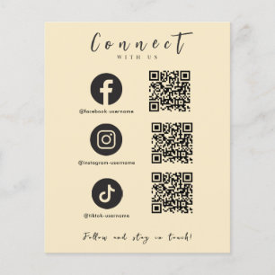 Prospectus 11,4 Cm X 14,2 Cm Facebook Instagram Tiktok QR Code tendance Super