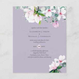 Prospectus 11,4 Cm X 14,2 Cm FAIBLE BUDGET rose Magnolias Eucalyptus Lilac Mari