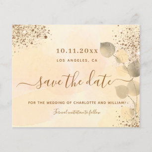 Prospectus 11,4 Cm X 14,2 Cm Faire des économies pour un mariage doré, save the