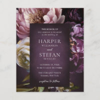 Faire invitation de mariage florale maximaliste