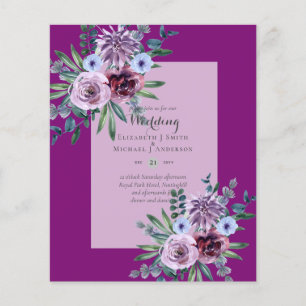 Prospectus 11,4 Cm X 14,2 Cm Faire-part de mariage à petit budget Fleurs de pru