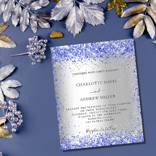 Prospectus 11,4 Cm X 14,2 Cm Faire-part de mariage budget parties scintillant b