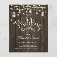 Faire-part de mariage budgétaire - Bois rustique e