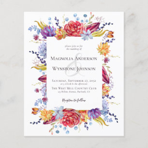 Prospectus 11,4 Cm X 14,2 Cm Faire-part de mariage budgétaire efficace