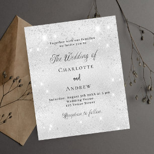 Prospectus 11,4 Cm X 14,2 Cm Faire-part de mariage budgétaire officiel de la pa