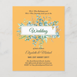 Prospectus 11,4 Cm X 14,2 Cm Faire-part de mariage catholique chrétien avec feu