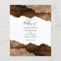 Faire-part de mariage d'aquarelle Desert Gold Agat