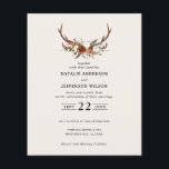 Prospectus 11,4 Cm X 14,2 Cm Faire-part de mariage de stag vert sauge budget<br><div class="desc">Fleurs et bois de cerf rustiques invitation à mariage botancial et carte de détails. Avec de beaux détails d'aquarelle d'herbe de pampas d'eucalyptus,  noir,  rouille,  terre cuite,  rose rousse et sauge vert pampas. Cette invitation de mariage moderne est sûr de définir le style pour votre grand jour.</div>