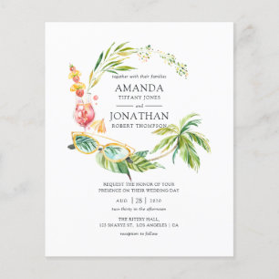 Prospectus 11,4 Cm X 14,2 Cm Faire-part de mariage d'été