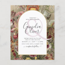 Faire-part de mariage floral botanique vintage bor