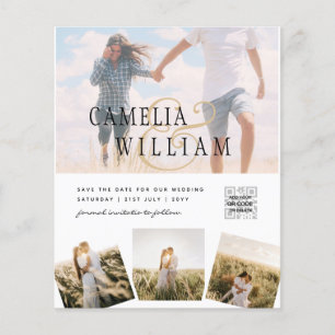 Prospectus 11,4 Cm X 14,2 Cm FAIRE-PART DE MARIAGE photo BUDGET Date d'enregist