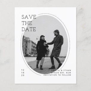 Prospectus 11,4 Cm X 14,2 Cm Faire-part de mariage photo minimaliste moderne en