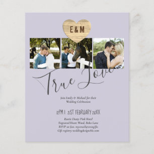 Prospectus 11,4 Cm X 14,2 Cm Faire-part de mariage photo PETIT BUDGET Annonce d
