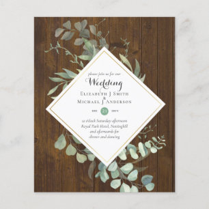 Prospectus 11,4 Cm X 14,2 Cm Faire-part de mariage thème couleur moderne BUDGET
