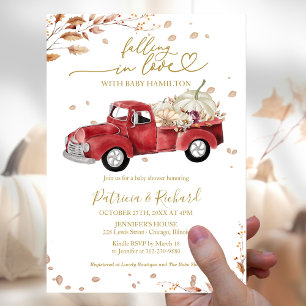 Prospectus 11,4 Cm X 14,2 Cm Faire tomber dans l'amour Invitation de Baby Showe