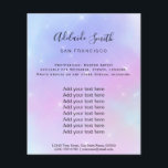 Prospectus 11,4 Cm X 14,2 Cm FAUX lumières scintillantes couleurs pastel<br><div class="desc">salon de beauté professionnel maquillage artiste flyer</div>