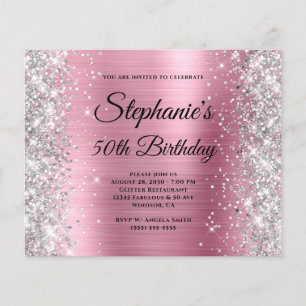 Prospectus 11,4 Cm X 14,2 Cm Fête d'anniversaire de 50 ans avec monogramme en f