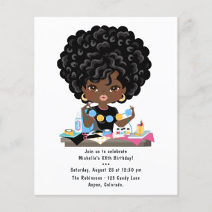 Prospectus 11,4 Cm X 14,2 Cm Fête d'anniversaire de l'artisanat de femme afro