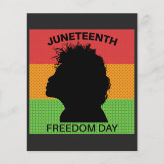 Prospectus 11,4 Cm X 14,2 Cm Fête de la liberté du Juneteenth, motif de drapeau